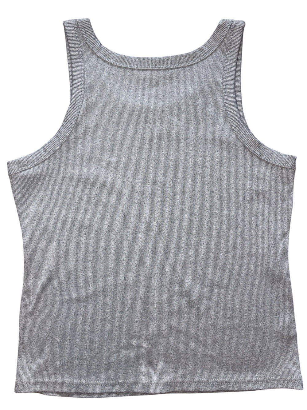 Women’s Basic Ribbed Tank Top — Light Gray - Picture 2 of 3